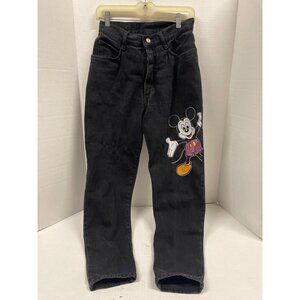 Vintage Mickey Mouse Johnny Jeans apparel denim black size 11 misses
